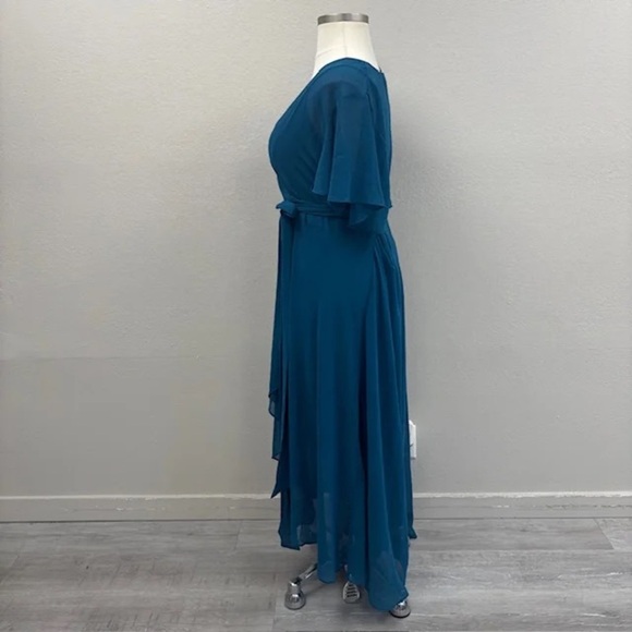 City Chic Teal Wrap Dress - New! - Size 22 - Picture 5 of 7
